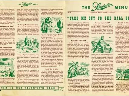Menu - The Sanders Menu, Vol. 2, No. 8