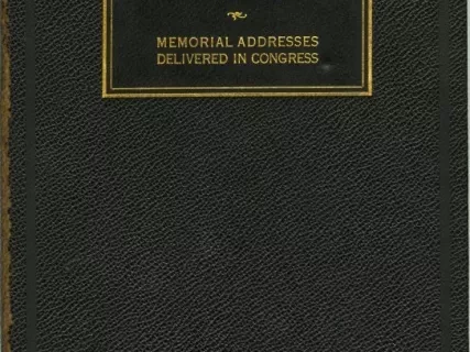 Book - James Couzens, Late Senator from Michigan, Memorial Address Delivered in Congress