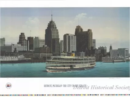 Print - Detroit, Michigan - The City of the Straits