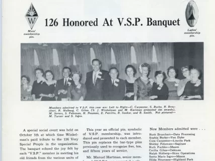 Newsletter - WE Winkelman Employees, vol. 10, no. 2
October, 1960