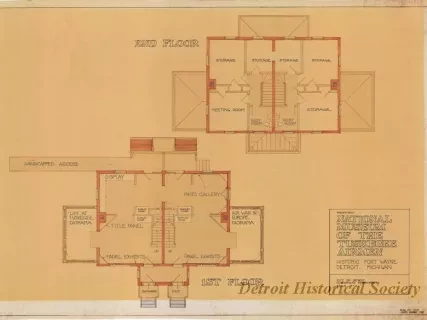 Drawing, Architectural - Proposed National Museum of the Tuskegee Airmen,
Historic Fort Wayne, Detroit, Michigan
