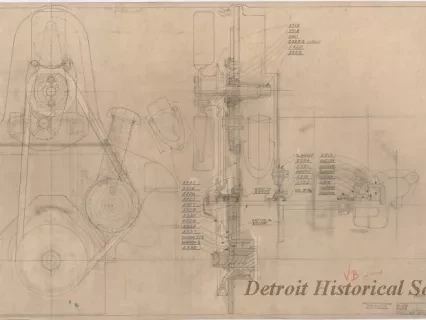 Drawing, Technical - Fan & Water Pump Alterations, V.B.