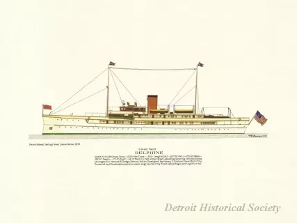 Print - Steam Yacht Delphine