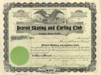 Certificate, Stock