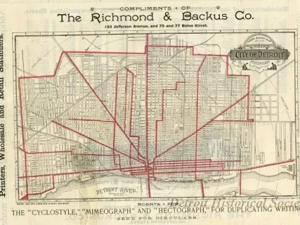 Map - Handy Pocket Map of the City of Detroit Michigan