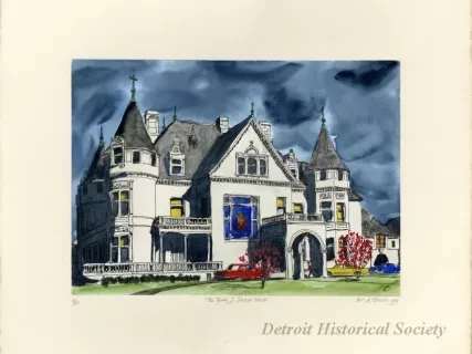 Lithograph - The Frank J. Hecker House