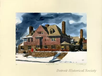Lithograph - The Charles M. Freer House