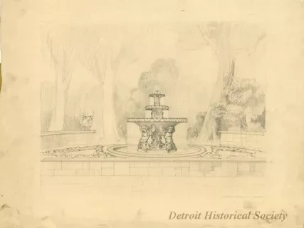 Drawing, Architectural - Garden for C. Fisher Res.