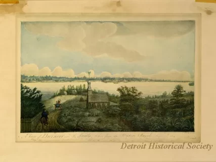 Print - A View of Detroit and the Straits