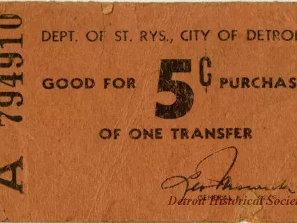 Ticket, Transfer
