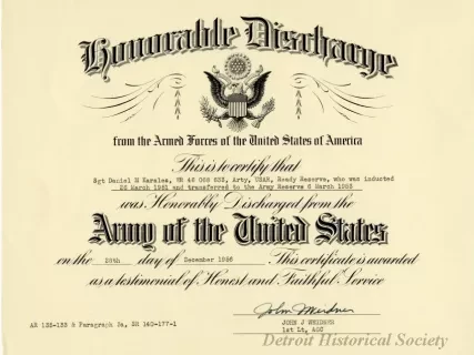 Certificate, Commemorative