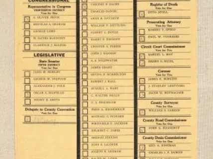 Ballot - Instruction Ballot
Official Primary Election Ballot, Primary Election, September 12, 1922