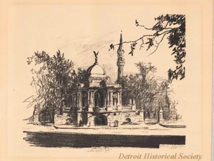 Lithograph - Water Works Gate