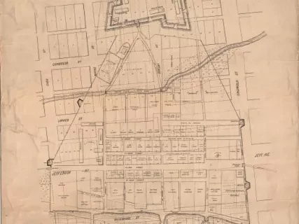 Map - Detroit Prior to the Fire of June 11, 1805