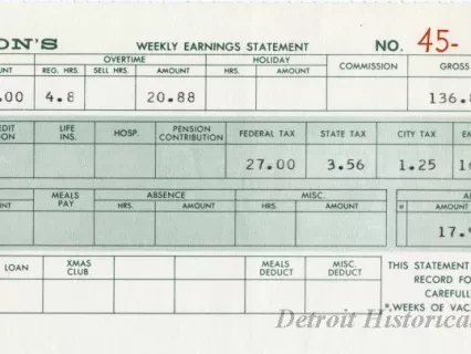 Stub, Paycheck