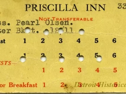 Ticket, Meal