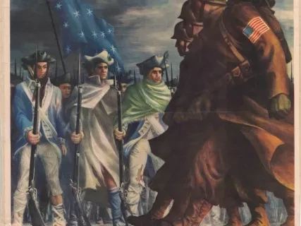 Poster - 1778 - 1943, Americans will always fight for liberty
