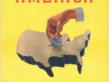 Poster - Buy A Share In America - Defense Savings Bonds and Stamps