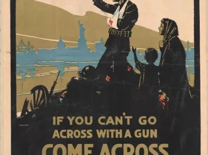 Poster - If You Can't Go Across With a Gun, 
Come Across With Your Part of the Red Cross War Fund