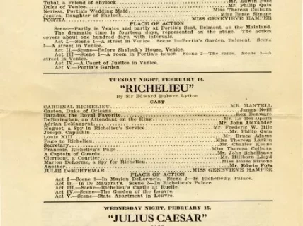 Program, Theater