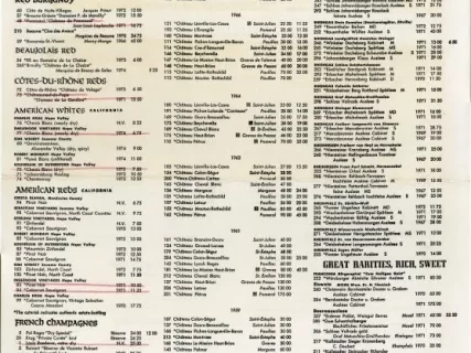 Menu - London Chop House