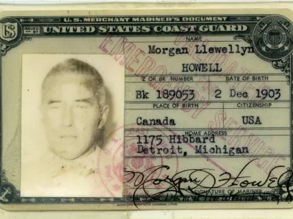 Card, Identification - U. S. Merchant Mariner's Document