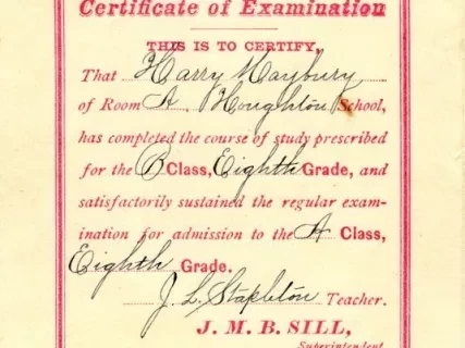 Card, Report - Detroit Public Schools,
Grammar School Grades