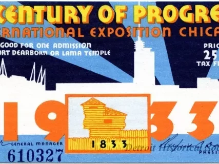 Ticket, Admission - A Century of Progress International Exposition, Chicago