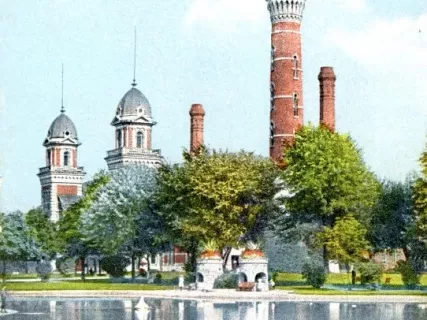 Postcard - Z-8  The Lake, Water Works Park, Detroit, Mich.