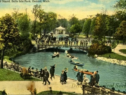 Postcard - Band Stand, Belle Isle Park, Detroit, Mich.