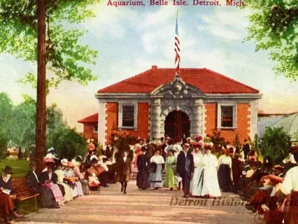 Postcard - Aquarium, Belle Isle, Detroit, Mich.