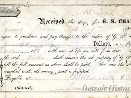 Receipt - G. S. Chandler
E. S. Chandler