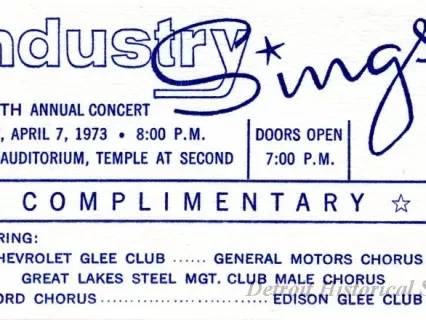 Ticket, Admission - Industry Sings, Sixteenth Annual Concert
