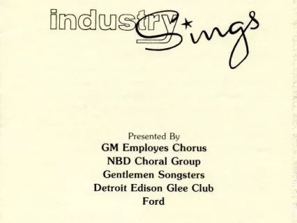 Program - 26th Annual Concert of Industry Sings