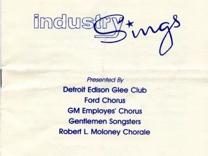 Program - 28th Annual Concert of Industry Sings