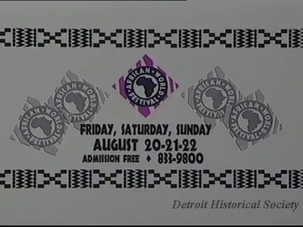 U-Matic - African World Festival - PSA
30 secs
1:50 (in to tape)