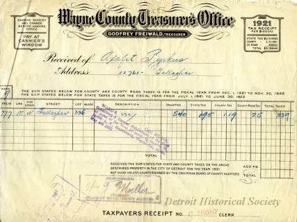Bill, Tax - Wayne County Treasurer's Office