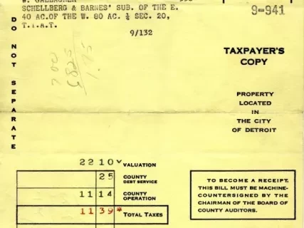 Bill, Tax - County of Wayne