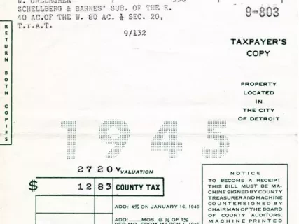 Bill, Tax - County of Wayne