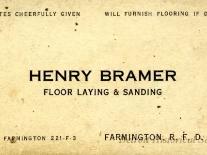 Card, Business - Henry Bramer
Floor Laying & Sanding