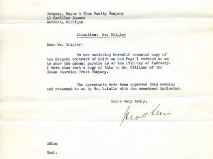 Agreement - Memorandum of Supplemental Agreement