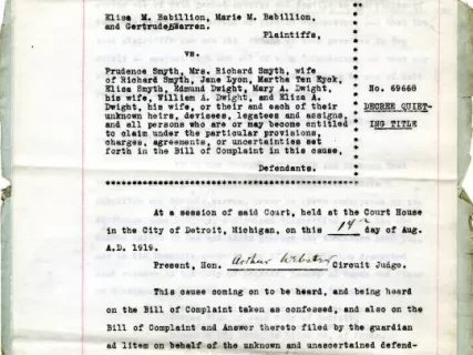 Judgment - No. 69668
Decree Quieting Title
