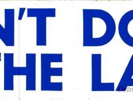 Sticker, Bumper - Don't Do It In The Lake!
