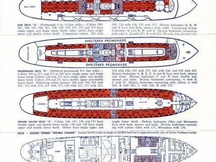 Brochure - S.S. North American Deck Plans
S.S. South American Deck Plans