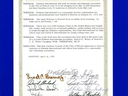 Resolution - Common Council of the City of Detroit 
Resolution