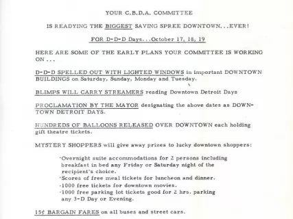 Letter - News Bulletin
Central Business District Association
