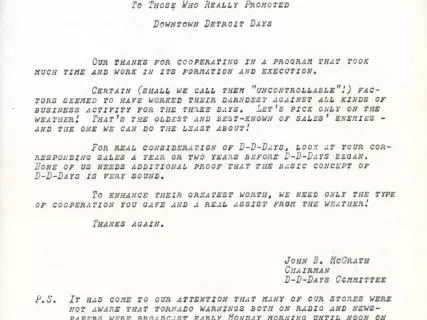 Letter - News Bulletin
Central Business District Association