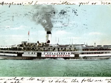 Postcard - 7656.  Str. City of Toledo