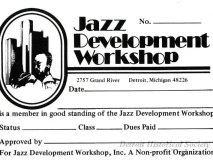 Card, Membership - Jazz Development Workshop