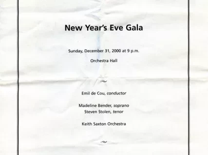 Program, Concert - New Year's Eve Gala